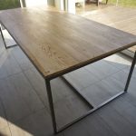 Esstisch, Tisch mit Metallgestell, Industrial, Tisch, Holztisch, Lofttisch, Holz, massiv Holz, Eichenholz, Holzplatte, Tischplatte, Massmöbel, luxus möbel, moderne möbel, designermöbel, design möbel online shop, edle möbel, exklusive büromöbel, Exklusive Möbel, Echtholz, Echtholzmöbel, echtes Holz, Massivholz