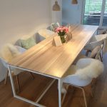Esstisch, Tisch mit Metallgestell, Industrial, Tisch, Holztisch, Lofttisch, Holz, massiv Holz, Eichenholz, Holzplatte, Tischplatte, Massmöbel, luxus möbel, moderne möbel, designermöbel, design möbel online shop, edle möbel, exklusive büromöbel, Exklusive Möbel, Echtholz, Echtholzmöbel, echtes Holz, Massivholz