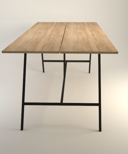 Esstisch, Tisch mit Metallgestell, Industrial, Tisch, Holztisch, Lofttisch, Holz, massiv Holz, Eichenholz, Holzplatte, Tischplatte, Massmöbel, luxus möbel, moderne möbel, designermöbel, design möbel online shop, edle möbel, exklusive büromöbel, Exklusive Möbel, Echtholz, Echtholzmöbel, echtes Holz, Massivholz