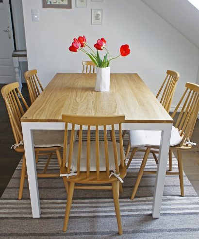 Esstisch, Tisch mit Metallgestell, Industrial, Tisch, Holztisch, Lofttisch, Holz, massiv Holz, Eichenholz, Holzplatte, Tischplatte, Massmöbel, luxus möbel, moderne möbel, designermöbel, design möbel online shop, edle möbel, exklusive büromöbel, Exklusive Möbel, Echtholz, Echtholzmöbel, echtes Holz, Massivholz