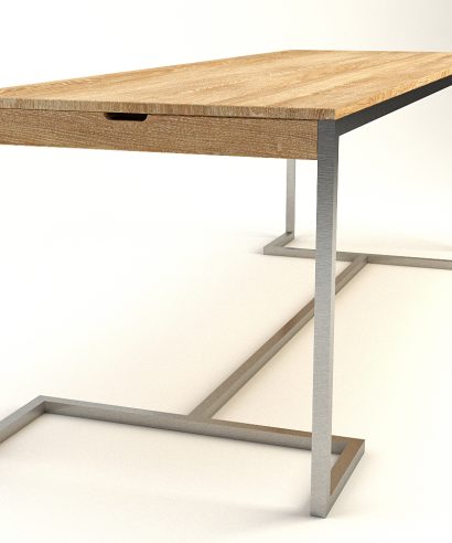 Esstisch, Tisch mit Metallgestell, Industrial, Tisch, Holztisch, Lofttisch, Holz, massiv Holz, Eichenholz, Holzplatte, Tischplatte, Massmöbel, luxus möbel, moderne möbel, designermöbel, design möbel online shop, edle möbel, exklusive büromöbel, Exklusive Möbel, Echtholz, Echtholzmöbel, echtes Holz, Massivholz