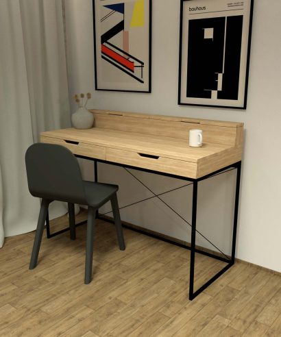 Schreibtisch mit Metallgestell, luxus möbel, moderne möbel, designermöbel, design möbel online shop, edle möbel, exklusive büromöbel, Exklusive Möbel, Schreibtisch, Skandinavisch, Tisch,, Schreibtisch, Skandinavisch, Tisch, Holztisch, Massmöbel, echtes Holz, Echtholz, Echtholzmöbel, Schreibtisch aus Holz