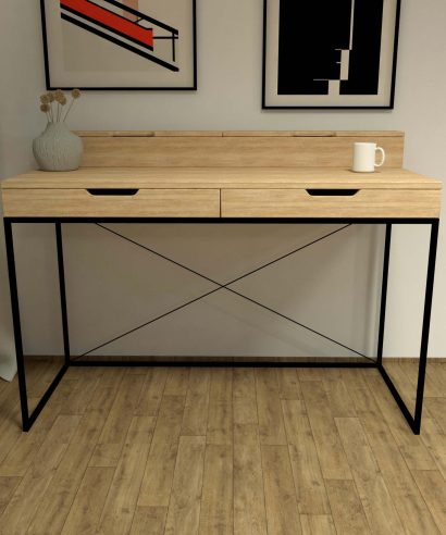 Schreibtisch mit Metallgestell, luxus möbel, moderne möbel, designermöbel, design möbel online shop, edle möbel, exklusive büromöbel, Exklusive Möbel, Schreibtisch, Skandinavisch, Tisch,, Schreibtisch, Skandinavisch, Tisch, Holztisch, Massmöbel, echtes Holz, Echtholz, Echtholzmöbel, Schreibtisch aus Holz