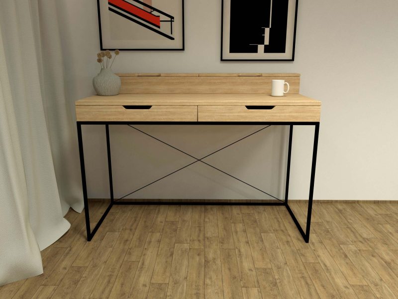 Schreibtisch mit Metallgestell, luxus möbel, moderne möbel, designermöbel, design möbel online shop, edle möbel, exklusive büromöbel, Exklusive Möbel, Schreibtisch, Skandinavisch, Tisch,, Schreibtisch, Skandinavisch, Tisch, Holztisch, Massmöbel, echtes Holz, Echtholz, Echtholzmöbel, Schreibtisch aus Holz