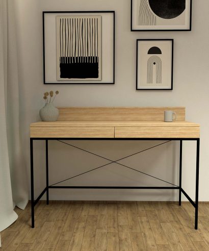 Schreibtisch mit Metallgestell, luxus möbel, moderne möbel, designermöbel, design möbel online shop, edle möbel, exklusive büromöbel, Exklusive Möbel, Schreibtisch, Skandinavisch, Tisch,, Schreibtisch, Skandinavisch, Tisch, Holztisch, Massmöbel, echtes Holz, Echtholz, Echtholzmöbel, Schreibtisch aus Holz