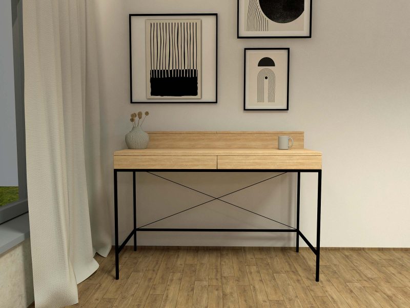 Schreibtisch mit Metallgestell, luxus möbel, moderne möbel, designermöbel, design möbel online shop, edle möbel, exklusive büromöbel, Exklusive Möbel, Schreibtisch, Skandinavisch, Tisch,, Schreibtisch, Skandinavisch, Tisch, Holztisch, Massmöbel, echtes Holz, Echtholz, Echtholzmöbel, Schreibtisch aus Holz