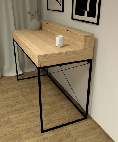 Schreibtisch mit Metallgestell, luxus möbel, moderne möbel, designermöbel, design möbel online shop, edle möbel, exklusive büromöbel, Exklusive Möbel, Schreibtisch, Skandinavisch, Tisch,, Schreibtisch, Skandinavisch, Tisch, Holztisch, Massmöbel, echtes Holz, Echtholz, Echtholzmöbel, Schreibtisch aus Holz