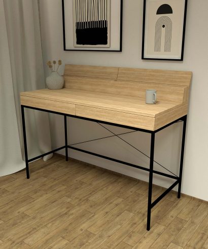 Schreibtisch mit Metallgestell, luxus möbel, moderne möbel, designermöbel, design möbel online shop, edle möbel, exklusive büromöbel, Exklusive Möbel, Schreibtisch, Skandinavisch, Tisch,, Schreibtisch, Skandinavisch, Tisch, Holztisch, Massmöbel, echtes Holz, Echtholz, Echtholzmöbel, Schreibtisch aus Holz