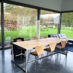 Esstisch, Tisch mit Metallgestell, Industrial, Tisch, Holztisch, Lofttisch, Holz, massiv Holz, Eichenholz, Holzplatte, Tischplatte, Massmöbel, luxus möbel, moderne möbel, designermöbel, design möbel online shop, edle möbel, exklusive büromöbel, Exklusive Möbel, Echtholz, Echtholzmöbel, echtes Holz, Massivholz