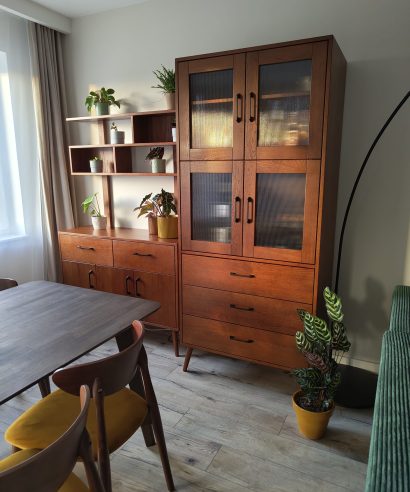 Mid-Century modern Bar, Mid-Century Regal, Regal aus Eiche, Regal aus Eichenholz