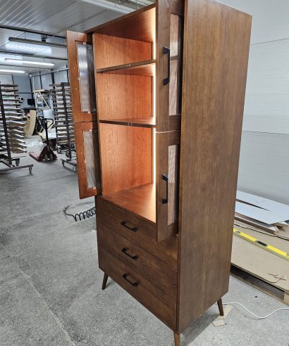 Mid-Century modern Bar, Mid-Century Regal, Regal aus Eiche, Regal aus Eichenholz