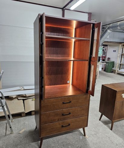 Mid-Century modern Bar, Mid-Century Regal, Regal aus Eiche, Regal aus Eichenholz