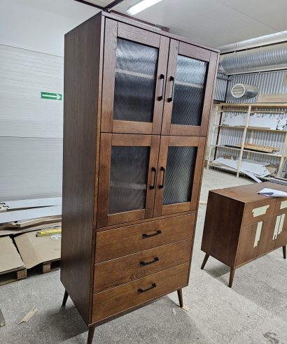 Mid-Century modern Bar, Mid-Century Regal, Regal aus Eiche, Regal aus Eichenholz