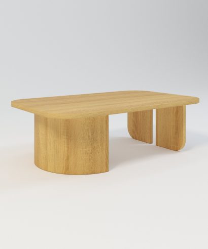 Runder Couchtisch aus Eiche, Couchtisch Massiv, Holztisch, Kaffeetisch aus Holz, Kaffeetisch aus Massivholz, Kaffeetisch Eiche