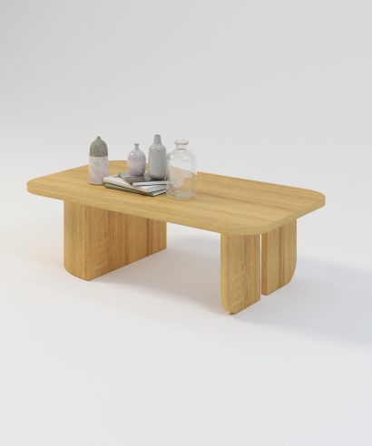 Runder Couchtisch aus Eiche, Couchtisch Massiv, Holztisch, Kaffeetisch aus Holz, Kaffeetisch aus Massivholz, Kaffeetisch Eiche