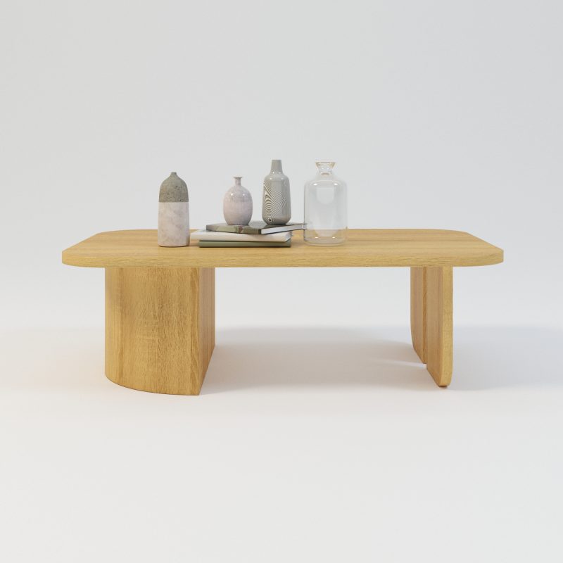 Runder Couchtisch aus Eiche, Couchtisch Massiv, Holztisch, Kaffeetisch aus Holz, Kaffeetisch aus Massivholz, Kaffeetisch Eiche